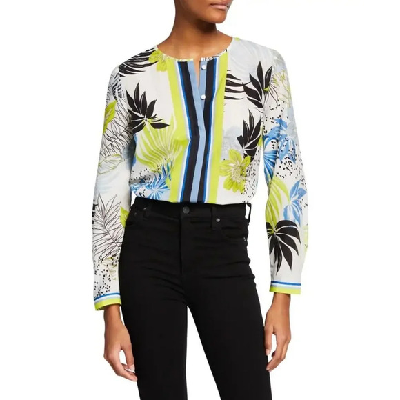 KOBI HALPERIN Hala Top Silk Blend Women’s Size S Floral Multicolor Blouse - Picture 1 of 4